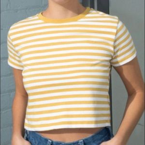 Brandy Melville yellow helen top